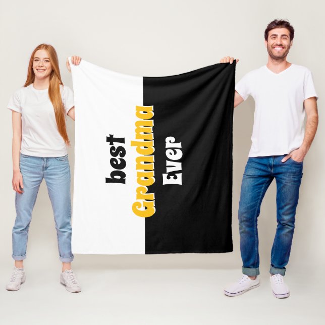 personalised grandma retro Fleece Blanket (In Situ)