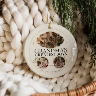 Personalised Grandma’s Greatest Joys Photo Collage Ceramic Tree Decoration