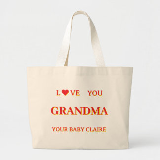 Personalised Grandma Script Large BAG RED & YELLOW