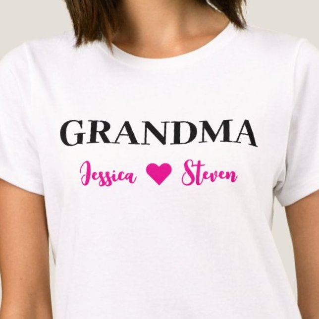 Personalised Grandma Script T-Shirt (Personalized Grandma Script T-Shirt)