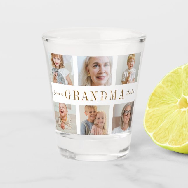 Personalised Grandma Shot Glass Photos (Front)