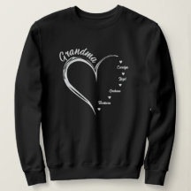 Personalised Grandma Sweatshirt, Grandma Heart