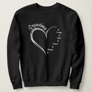 Personalised Grandma Sweatshirt, Grandma Heart Sweatshirt