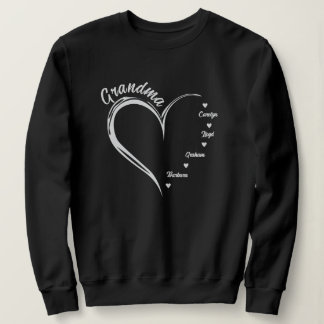 Personalised Grandma Sweatshirt, Grandma Heart Sweatshirt