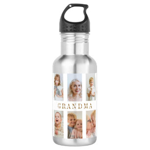 Personalised Grandma Water Bottle Custom Photos