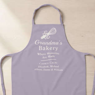 Personalised Grandma's Bakery Purple Kitchen Apron