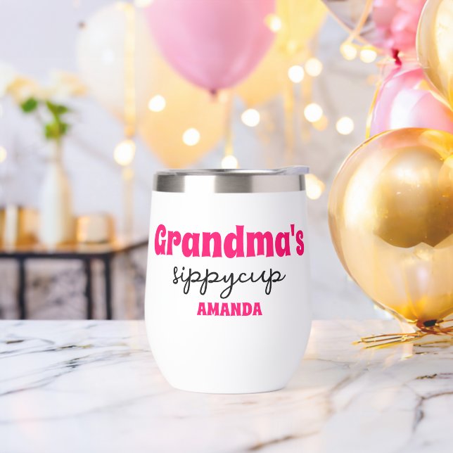 Personalised Grandma's Sippy Cup Wine Tumbler (Bachelor Party)