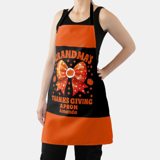 Personalised Grandma's Thanksgiving Apron (Insitu)