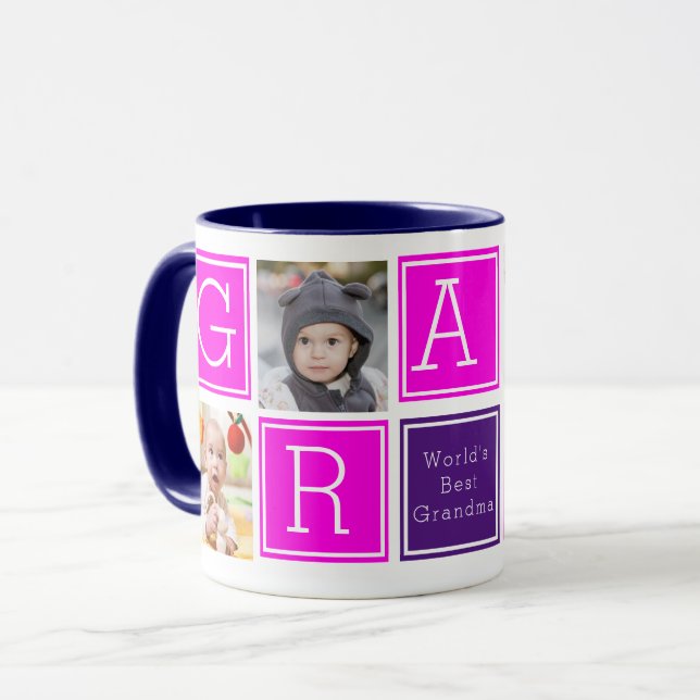 Personalised Grandmother Custom Photo Collage Mug (Front Left)