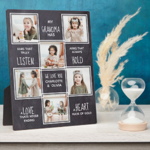 Personalised Grandmother Grandma Photo Collage Plaque