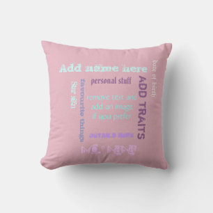 Personalised Grandmother nana granny wordcloud Cushion