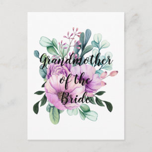 Personalised Grandmother of the Bride BUDGET Postcard