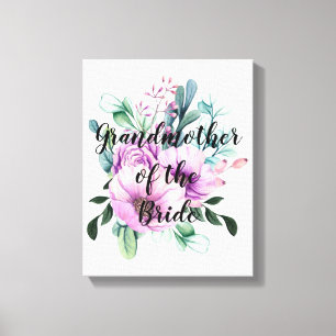 Personalised Grandmother of the Bride Groom Canvas Print