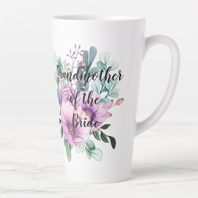 Personalised Grandmother of the Bride Groom Latte Mug (Right)