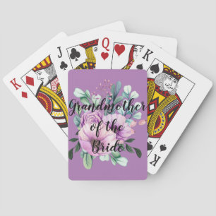 Personalised Grandmother of the Bride Groom Playing Cards