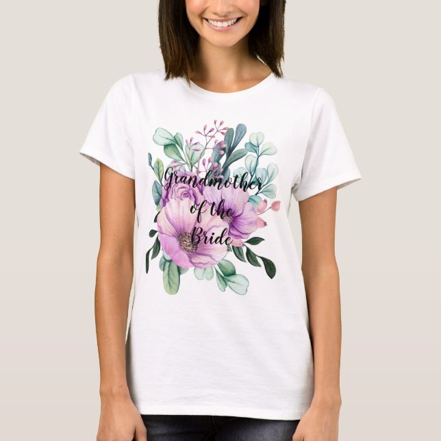 Personalised Grandmother of the Bride Groom T-Shirt (Front)