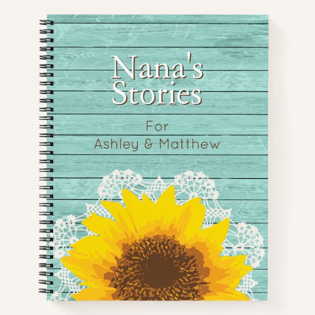 Personalised Grandmother's Stories Notebook (Front)