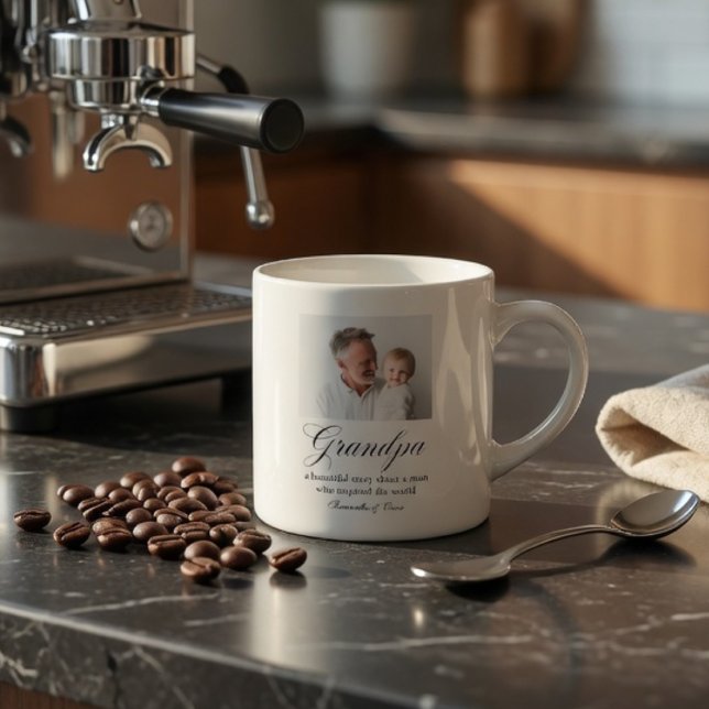 Personalised Grandpa Custom Gift Espresso Cup (Creator Uploaded)