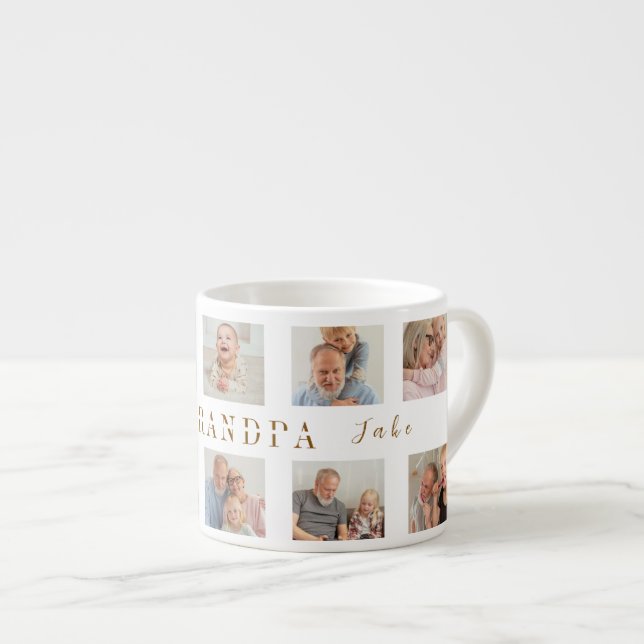 Personalised Grandpa Espresso Mug | Custom Photos (Front Right)
