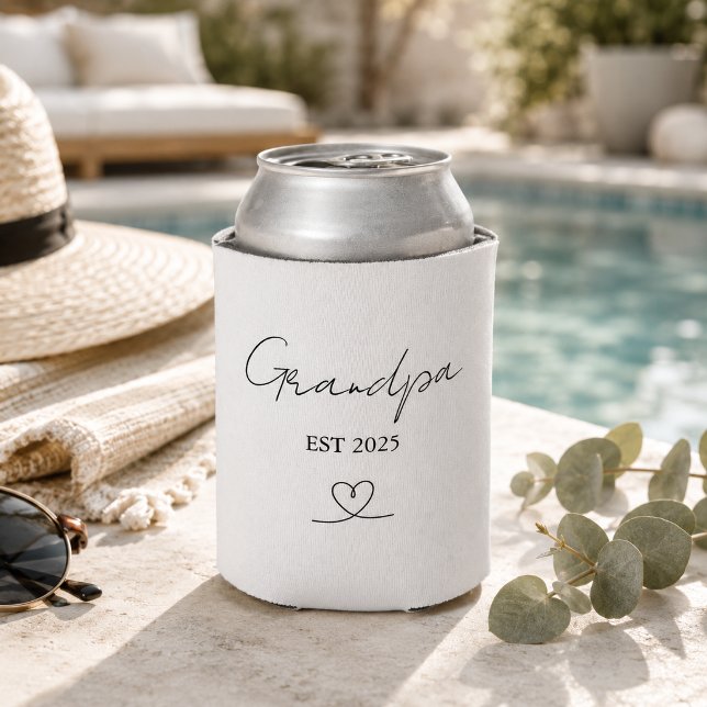 Personalised Grandpa EST Year | Can Cooler (Creator Uploaded)