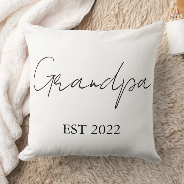 Personalised “Grandpa Est. [Year]” -  Cushion (Blanket)