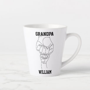 Personalised Grandpa Grandchild Gift Grandfather Latte Mug