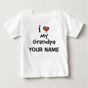 Personalised Grandpa Love Baby T-Shirt