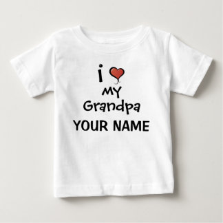 Personalised Grandpa Love Baby T-Shirt
