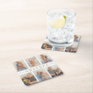 Personalised Grandpa Paper Coaster