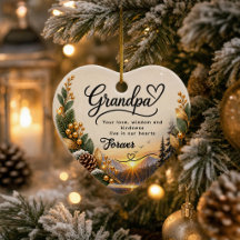 Personalised Grandpa Photo Ceramic Ornament