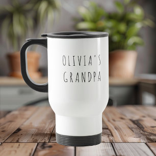 Personalised Grandpa Photo   Custom Gift Travel Mug