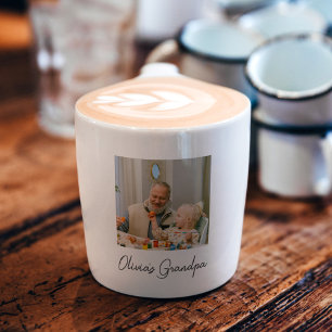 Personalised Grandpa Photo Gift Espresso Cup