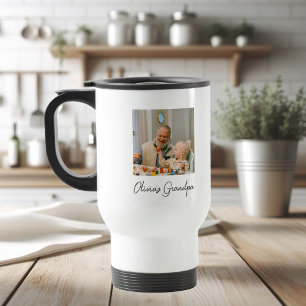 Personalised Grandpa Photo Gift Travel Mug