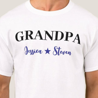 Personalised Grandpa Script T-Shirt