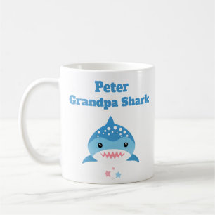 Personalised Grandpa Shark Custom Name Coffee Mug