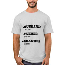 Personalised Grandpa Shirt with Dates 