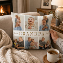 Personalised Grandpa Throw Pillow