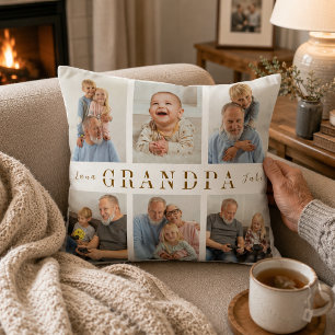 Personalised Grandpa Throw Pillow