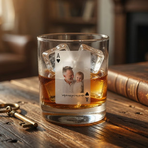 Personalised Grandpa Whiskey Glass   Custom Photo 