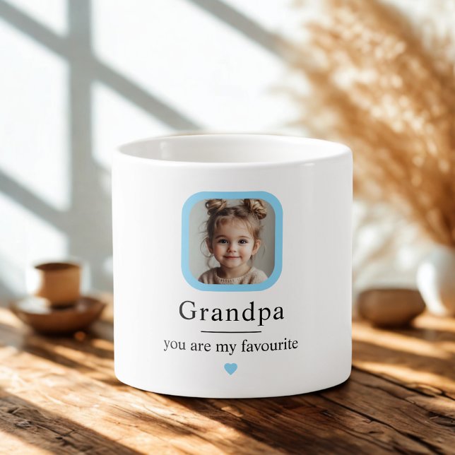 Personalised Grandpa with 1 Grandkid Gift Espresso Cup (Creator Uploaded)