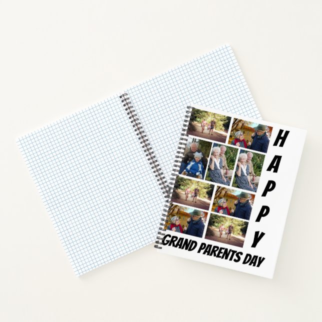 Personalised Grandparents Day 9  Photo Collage  Notebook (Inside)
