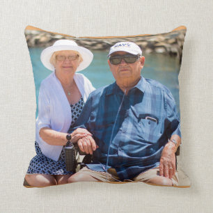 personalised grandparents photo anniversary gift cushion