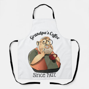 Personalised Grandpa's Coffee Shop Sign apron
