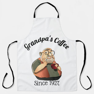Personalised Grandpa's Coffee Shop Sign Apron