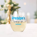 Personalised Grandpa's Sippy Cup Stemless Wine Glass<br><div class="desc">personalised Grandpa's Sippy Cup wine glass</div>