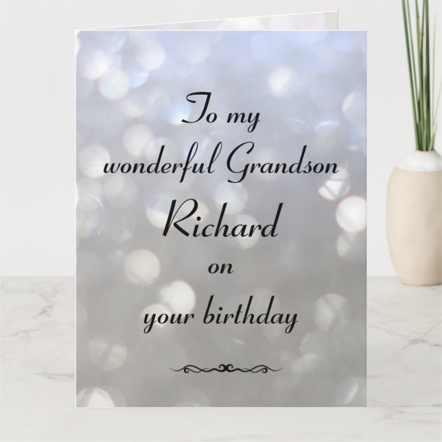Personalised Grandson Birthday Card (Front)