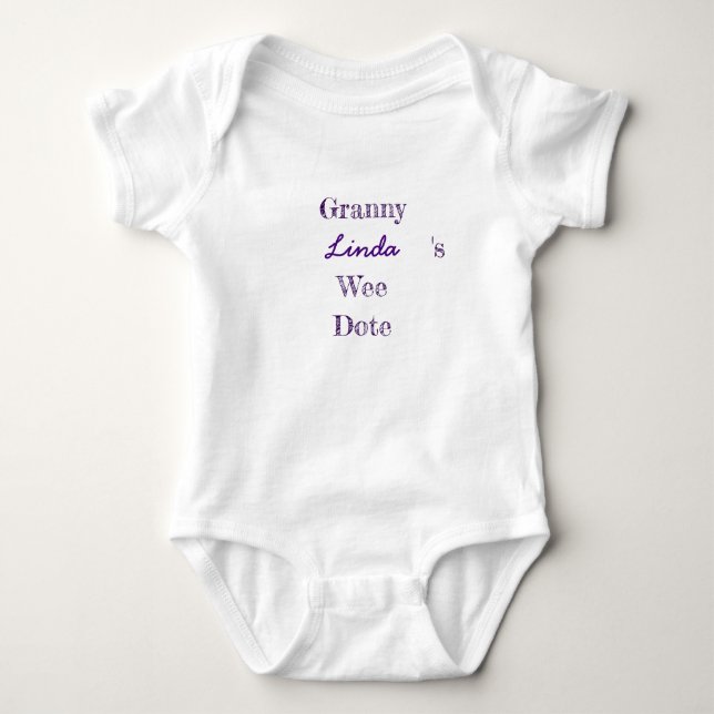 Personalised Granny Baby Bodysuit (Front)
