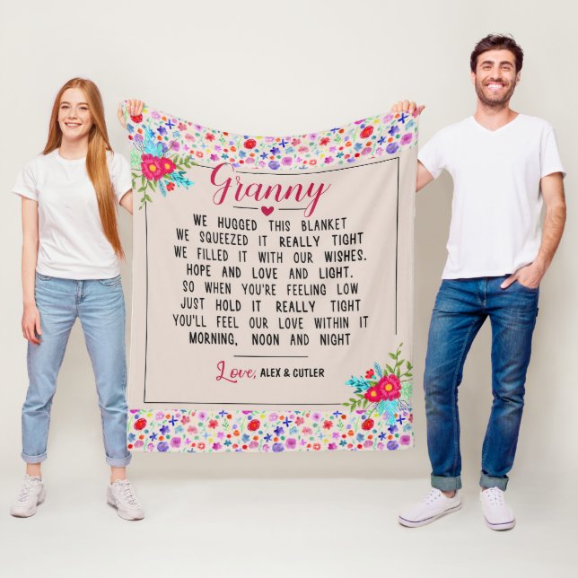 Personalised Granny Blanket Granny We Hugged This  (In Situ)
