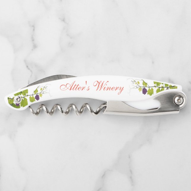 "Personalised" Grapes on the Vine Corkscrew (Back)