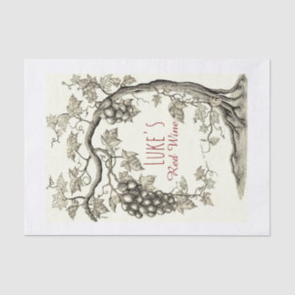 Personalised Grapevine Red Wine Tree Tissue Paper